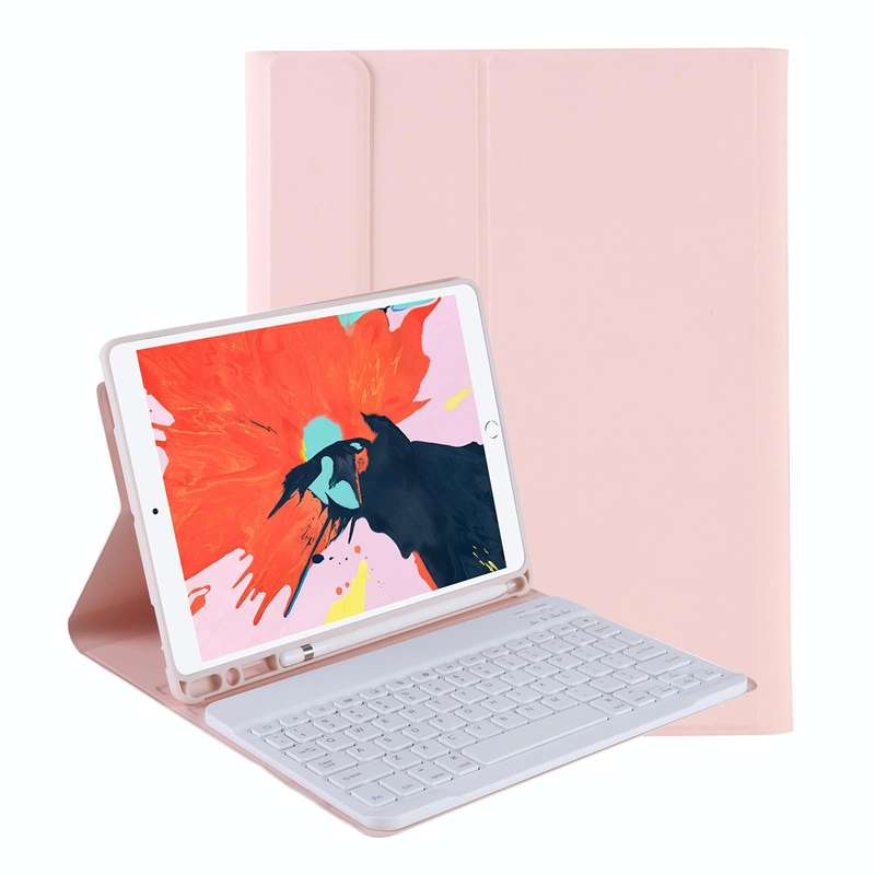T098B Integrated Ultra-thin Candy Colors Bluetooth Keyboard Tablet Case for iPad Air 4 10.9 inch ...
