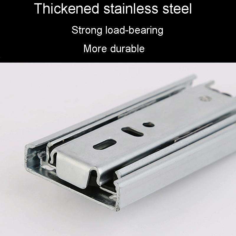 6 inch 16cm Thickened Three Sections Ball Slide Mute Drawer Track Rail