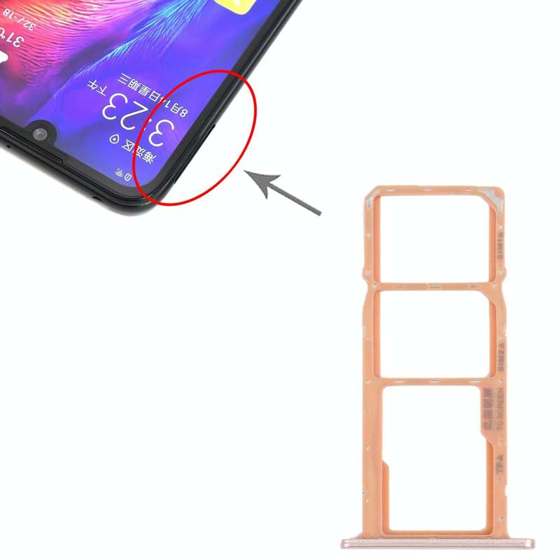 SIM Card Tray + SIM Card Tray + Micro SD Card Tray for Honor Play 8(Gold)