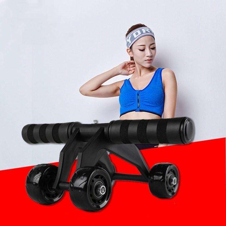Multifunctional Frog-Style Four-wheel Abdominal Wheel Abdominal Muscle Exercise Fitness Equipment...