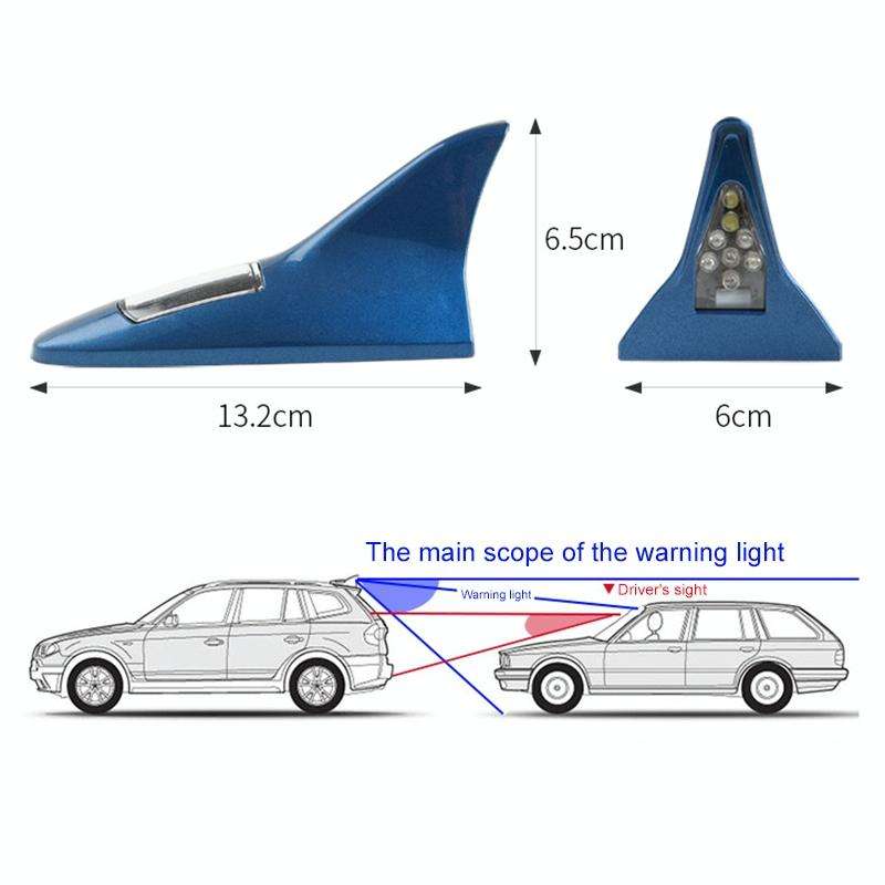 Solar Shark Fin High-positioned Alarm Light(Silver)