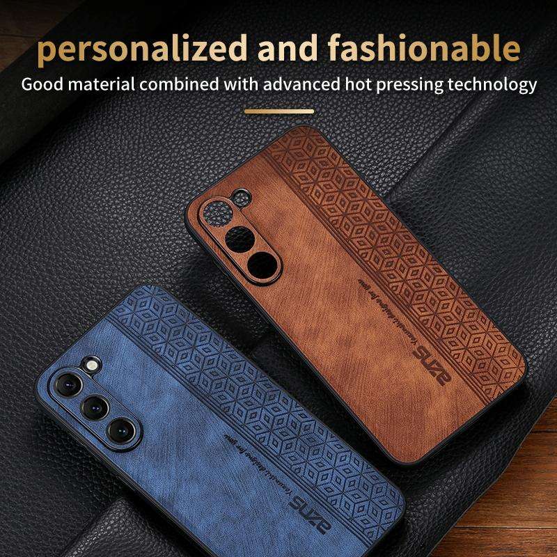 For Samsung Galaxy S23+ 5G AZNS 3D Embossed Skin Feel Phone Case(Black)