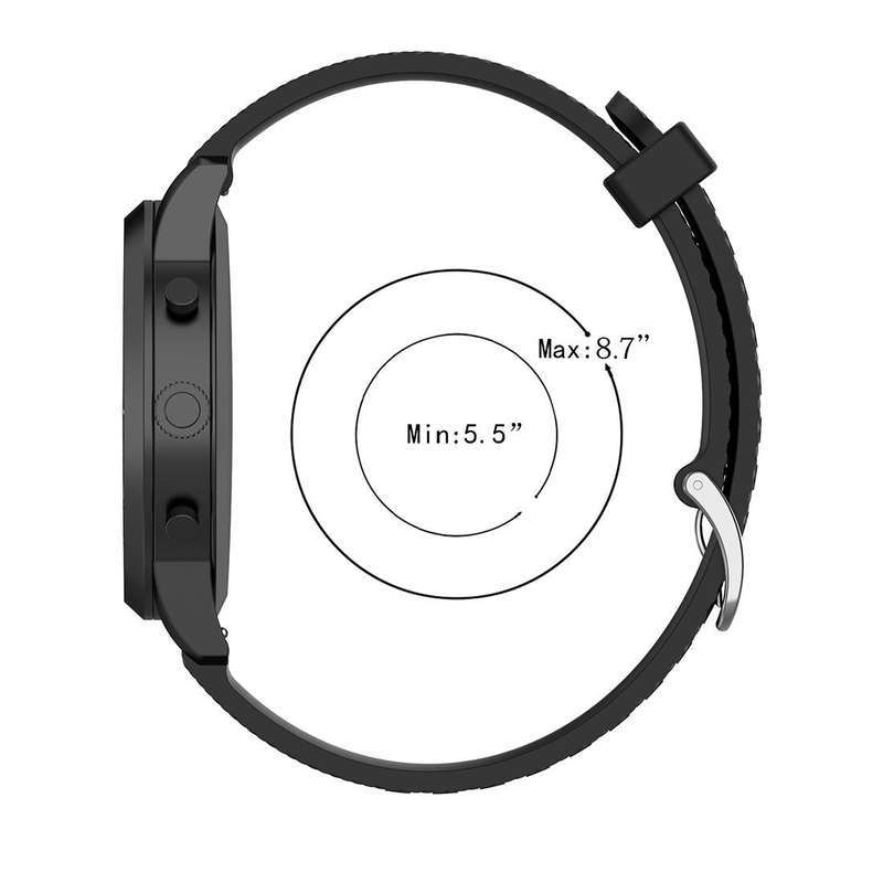 22mm Texture Silicone Wrist Strap Watch Band for Fossil Hybrid Smartwatch HR, Male Gen 4 Exploris...