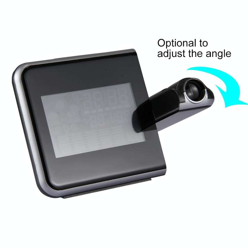 Multifunctional Digital Color LCD Display LED Projection Alarm Clock with Weather Station / Tempe...