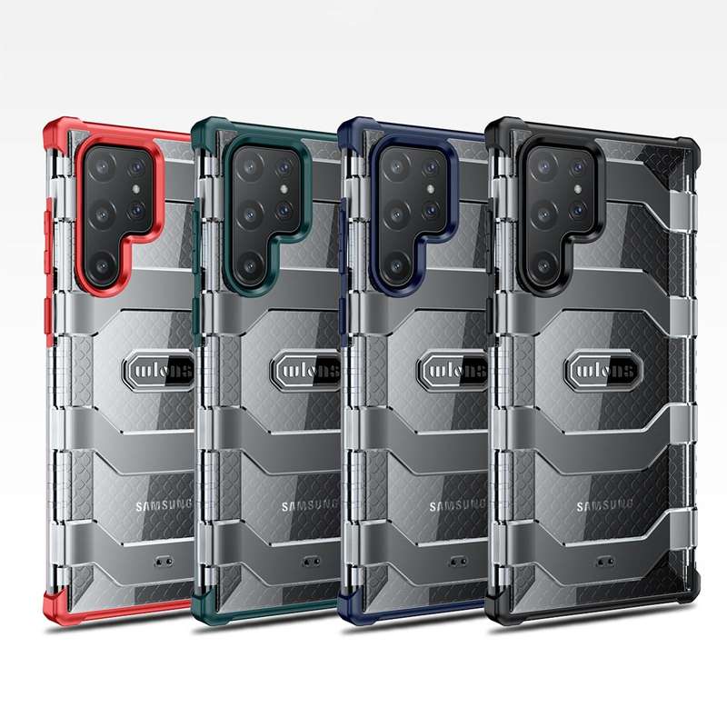 For Samsung Galaxy S22 Ultra 5G wlons Explorer Series PC+TPU Phone Case(Black)