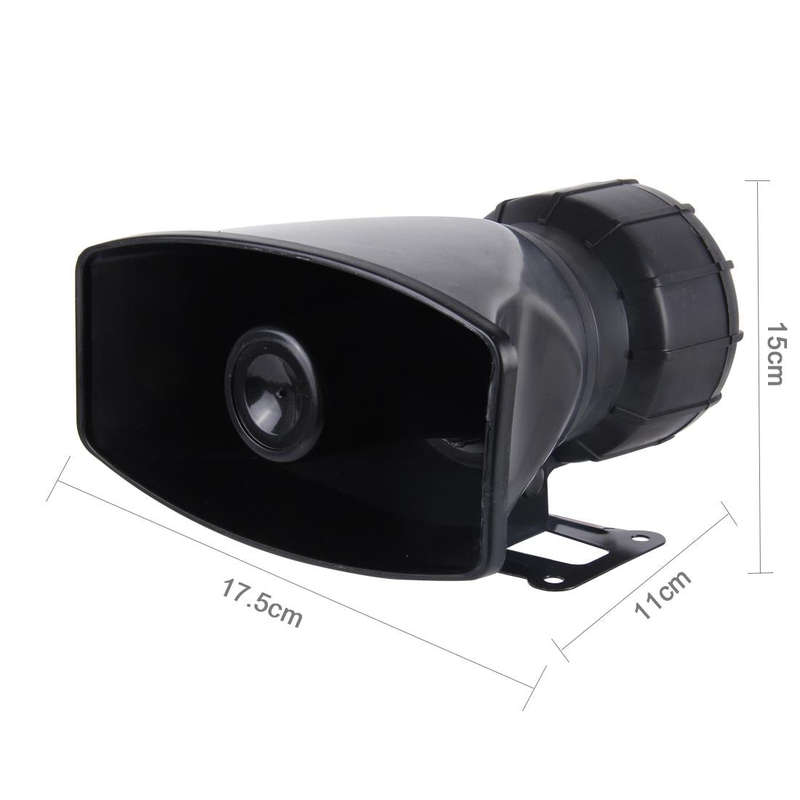 HJS-78005 12V 60W 300dB Car Electric Alarm Air Horn Siren Speaker 5 Sound Tone/ 3 Sound Tone Supe...