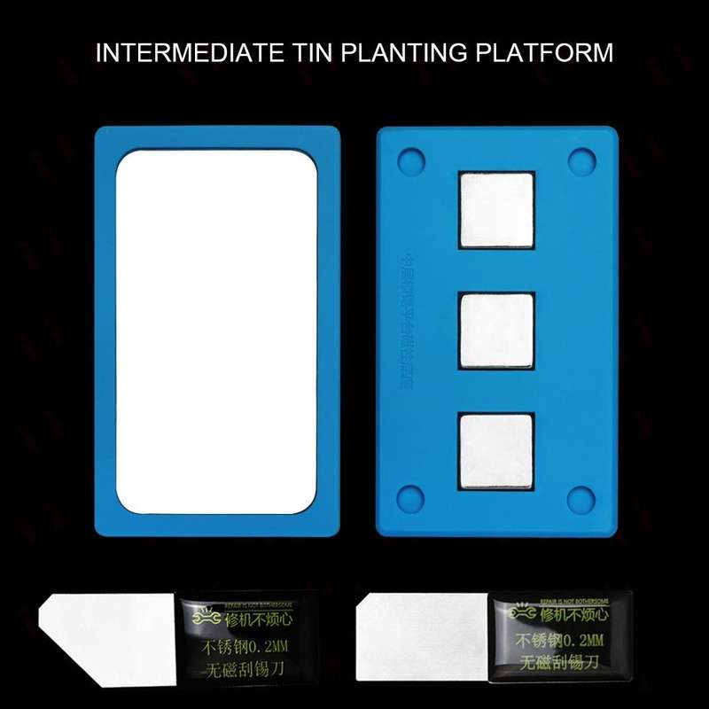 Kaisi 18 in 1 Silicone Middle Layer Tin Planting BGA Reballing Platform for iPhone X-14 Pro Max