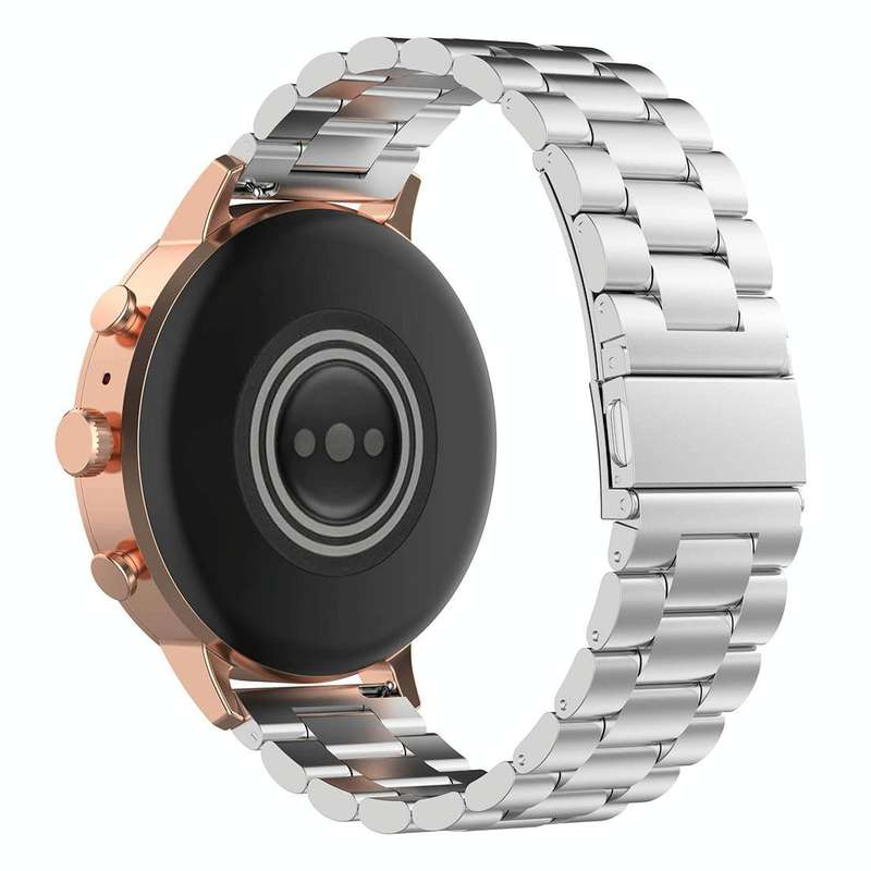 18mm Steel Wrist Strap Watch Band for Fossil Female Sport / Charter HR / Gen 4 Q Venture HR(Silver)