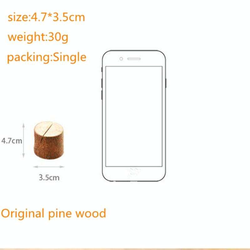 Wooden Stump Shape Wedding Party Reception Place Card Holder Stand Number Name Table Menu Picture...