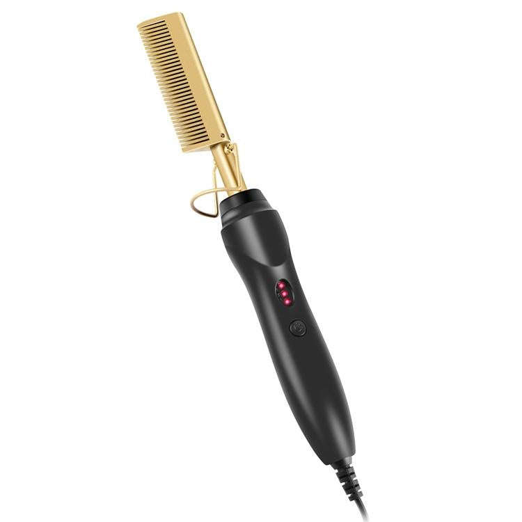Multifunctional Comb Dry And Wet Dual-Use Curly Hair Straightening Stick Electric Perm Comb EU Pl...