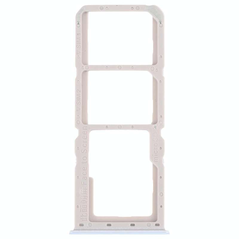 For OPPO A52 4G SIM Card Tray + SIM Card Tray + Micro SD Card Tray (White)