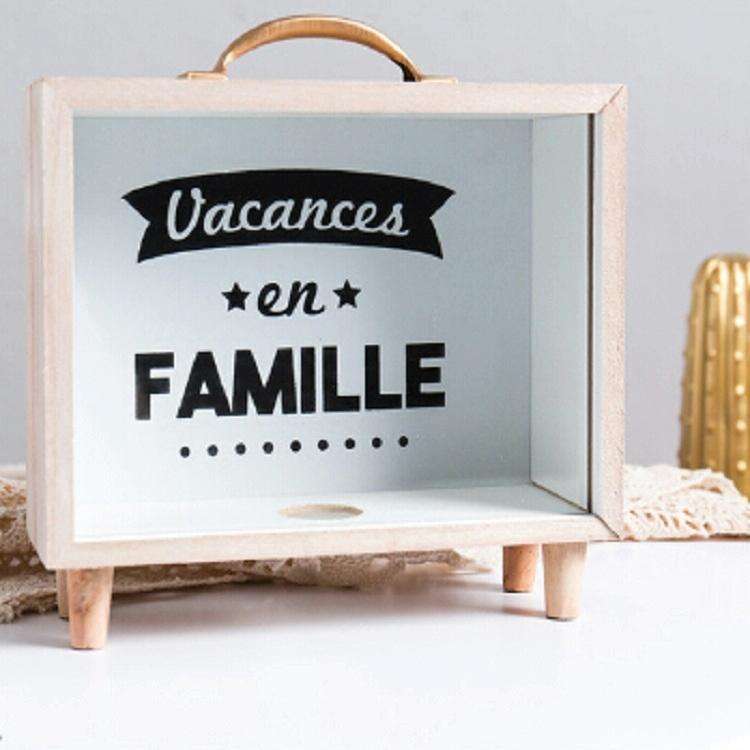 Creative Wooden Art Fresh Piggy Bank Bedroom Desktop Decoration Ornaments Sundries Storage Box, S...