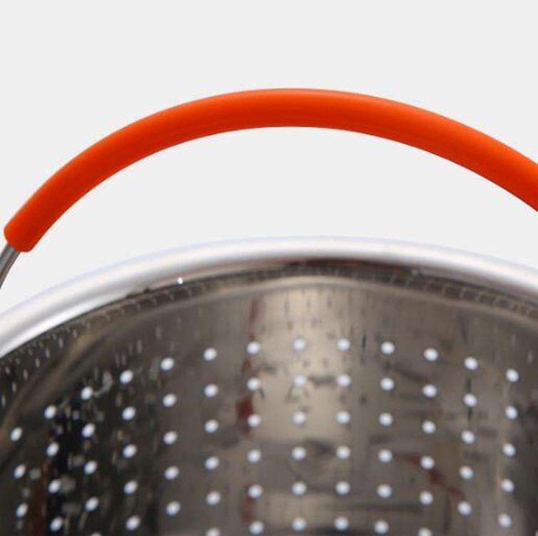 Stainless Steel Steaming Basket Plug-in Silicone Handle Pressure Cooker Steamer Kitchen Cooker Ac...