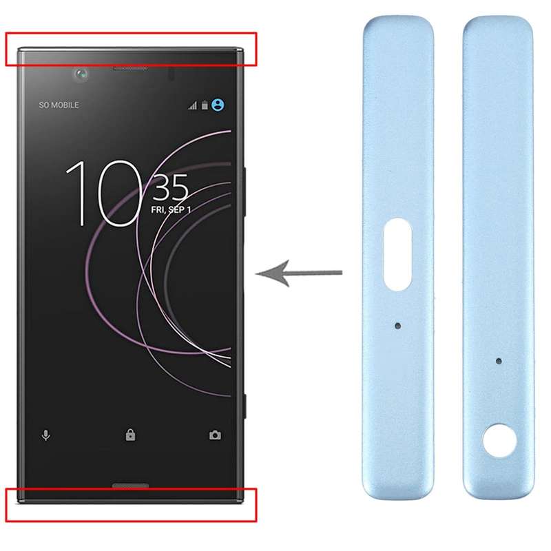 1 Pair Side Part Sidebar For Sony Xperia XZ1 Compact (Blue)