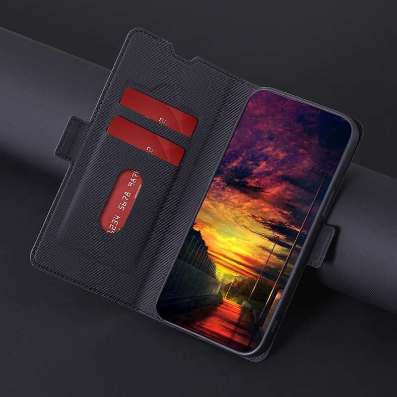 For Samsung Galaxy A80 Twill Texture Side Button Leather Phone Case(Black)