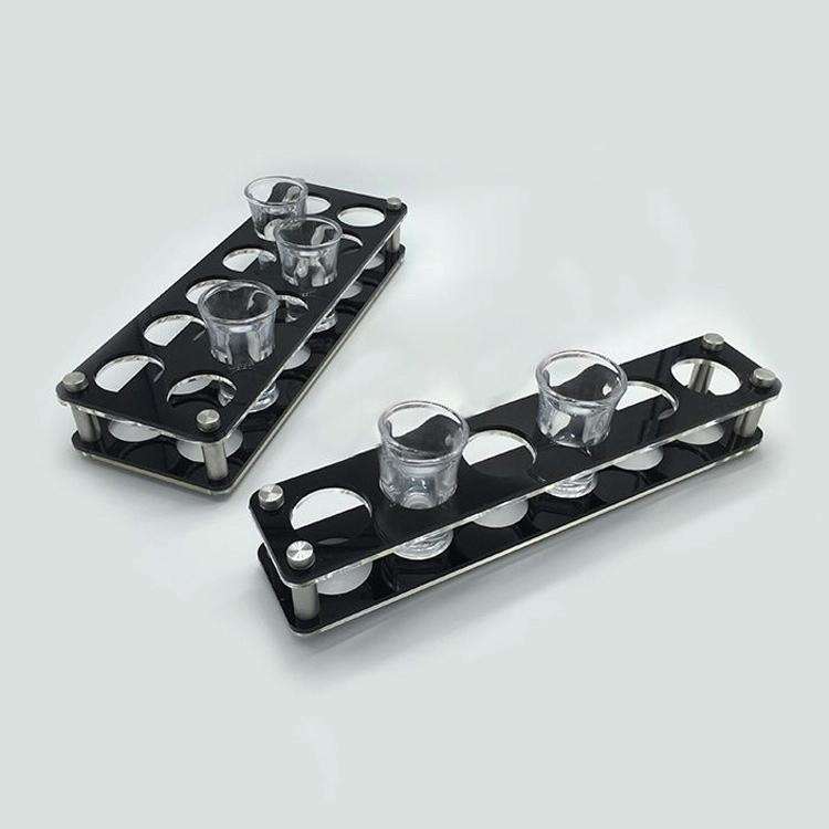 Acrylic Round Hole Wine Glass Holder, Layer (specification): 6 Grids
