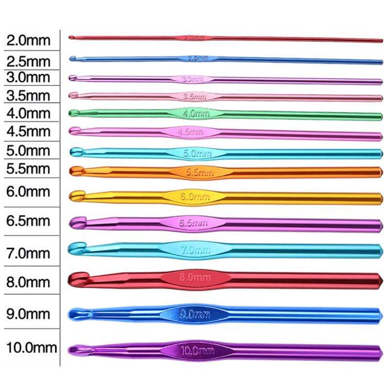 34 PCS/Set Color Alumina Single Head Crochet Handmade DIY Knitting Tool Material