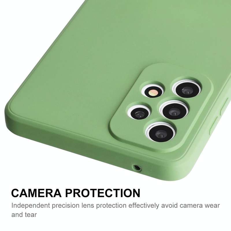 For Samsung Galaxy A73 5G ENKAY Liquid Silicone Soft Shockproof Phone Case(Dark Green)