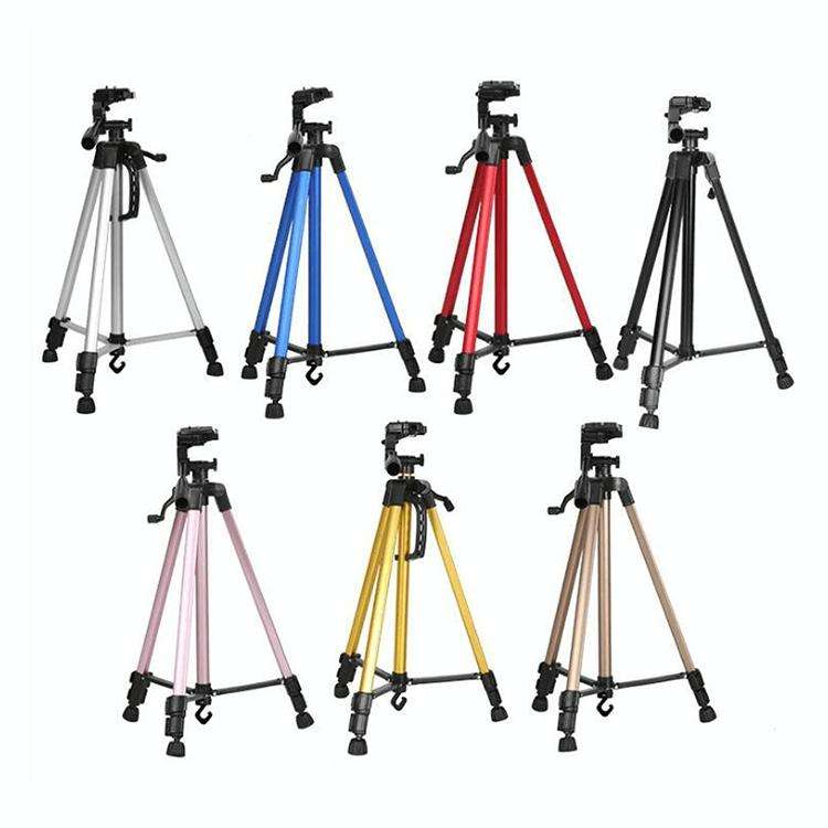 Portable Phone Live Selfie 3366 Tripod Stand DV SLR Camera Self-timer Full Light Bracket(Silver)
