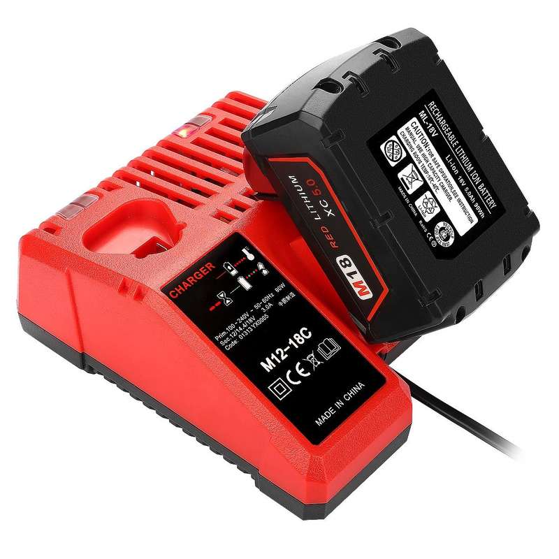 M12-18C For Milwaukee 18V Power Tools Battery Charger, Plug: US
