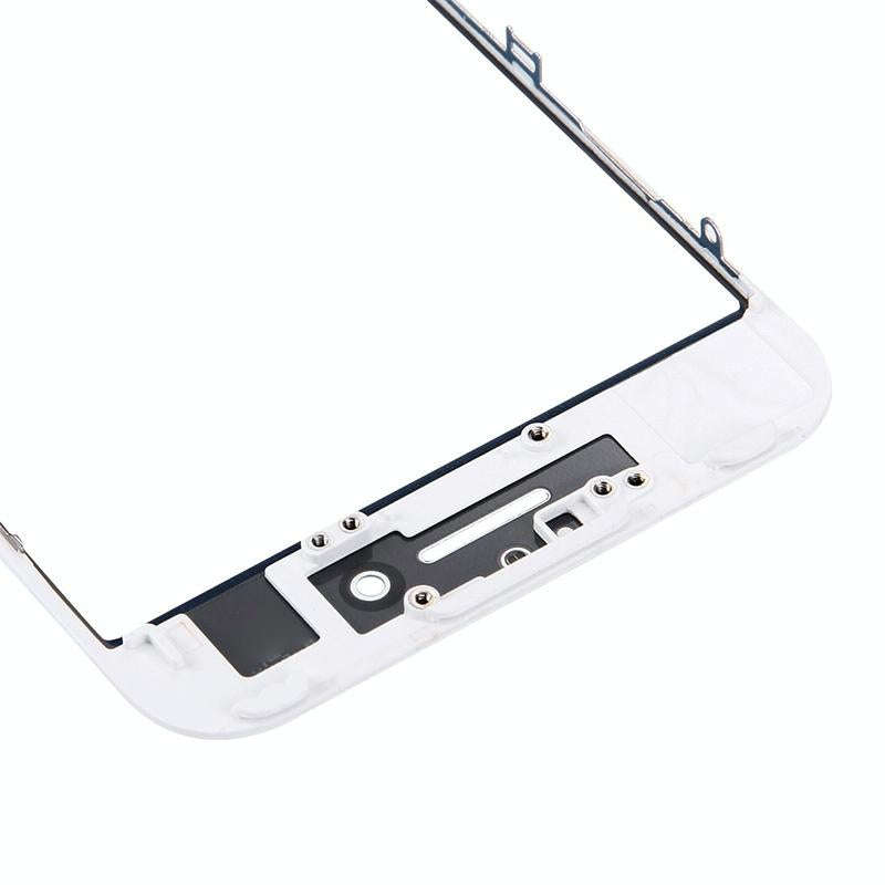 Front Screen Outer Glass Lens with Front LCD Screen Bezel Frame for iPhone 7 (White)