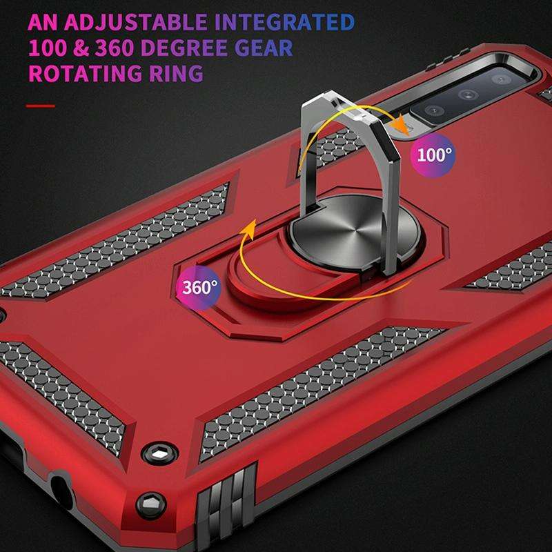 Sergeant Armor Shockproof TPU + PC Protective Case for Galaxy A7 2018, with 360 Degree Rotation H...