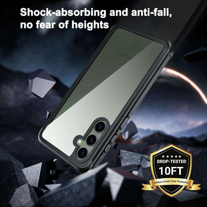 For Samsung Galaxy S23 FE 5G Life Waterproof Rugged Phone Case(Black)