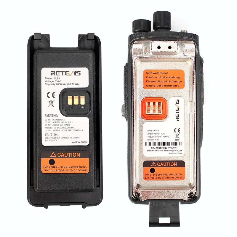 RETEVIS RT83 10W 400-470MHz 1024CHS Waterproof DMR Digital Dual Time Two Way Radio Walkie Talkie(...