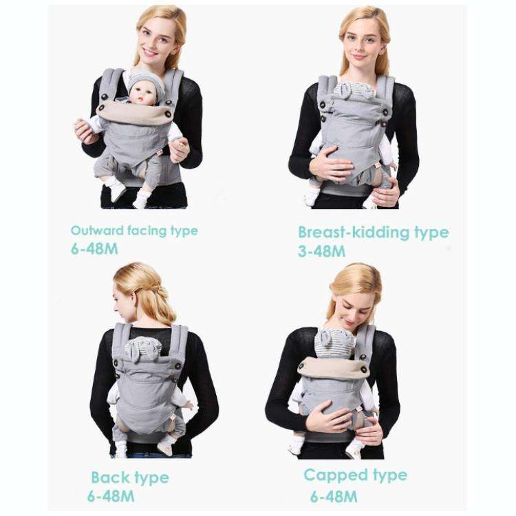 Four Seasons Multifunctional Baby Carrier(Breathable Blue)