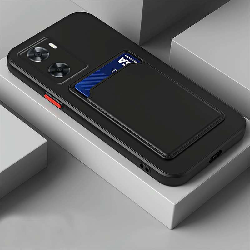 For vivo Y22 4G / Y22s 2022 4G Skin Feel Card TPU Contrast Color Button Phone Case(Black)