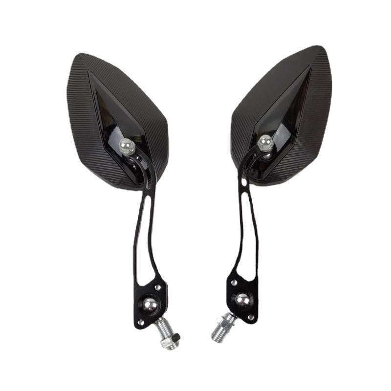 Aluminum Alloy Motorcycle Large-view Rearview Mirror Modification(Black)