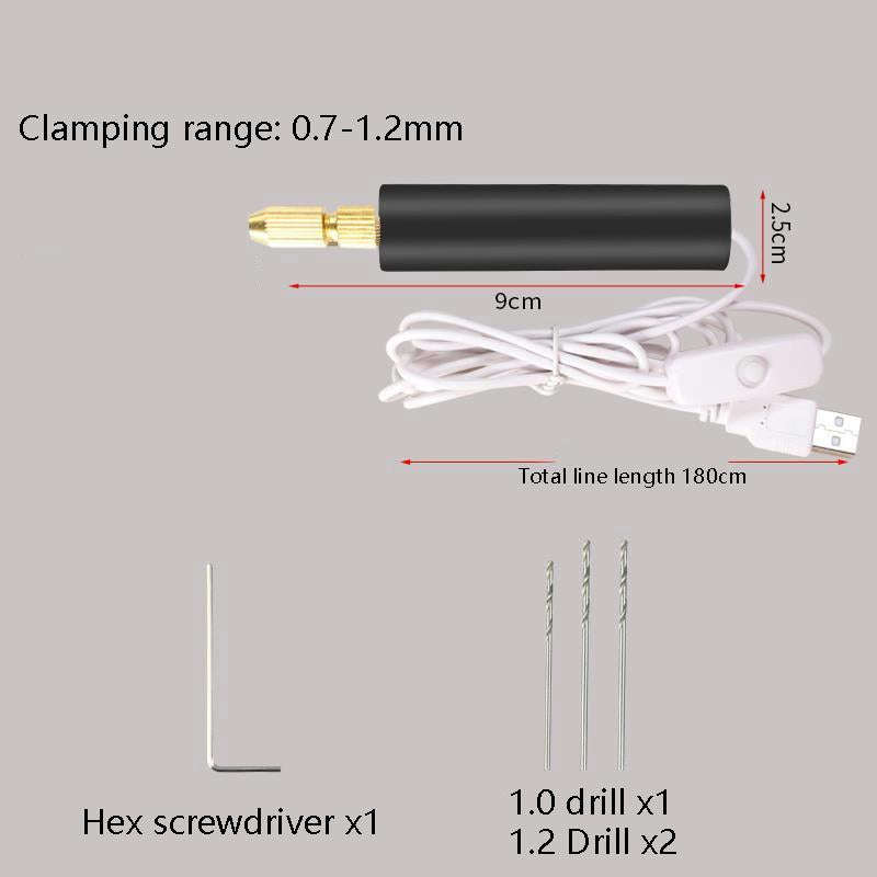 Household Mini Electric Drilling Handheld Jade Polishing Engraving Tool Electric Grinder(Electric...