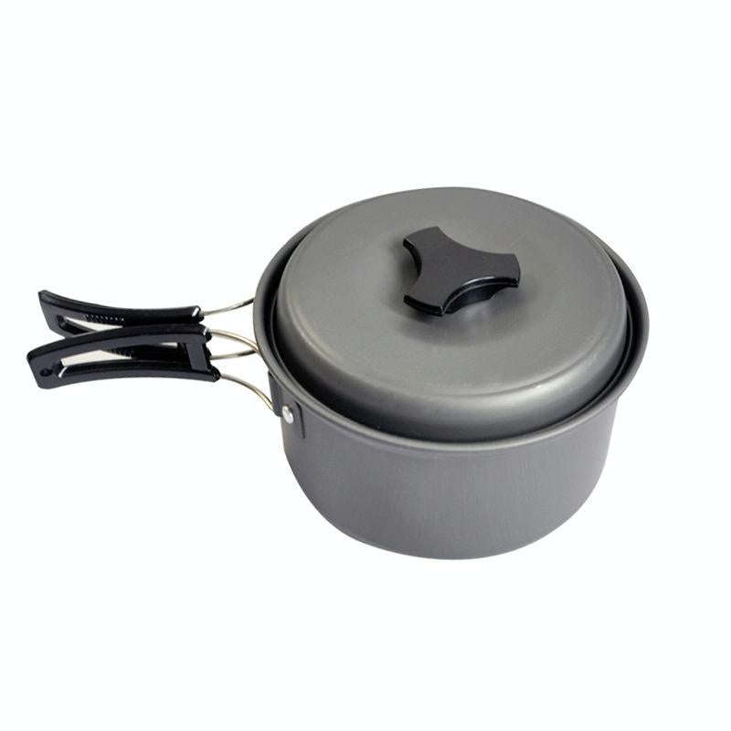 Outdoor Cookware Camping Set 1-2 People Cookware Hard Thick Alumina Portable Picnic BBQ Nonstick