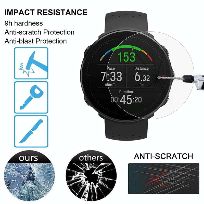 For POLAR Vantage M 0.26mm 2.5D 9H Tempered Glass Film Screen Protector