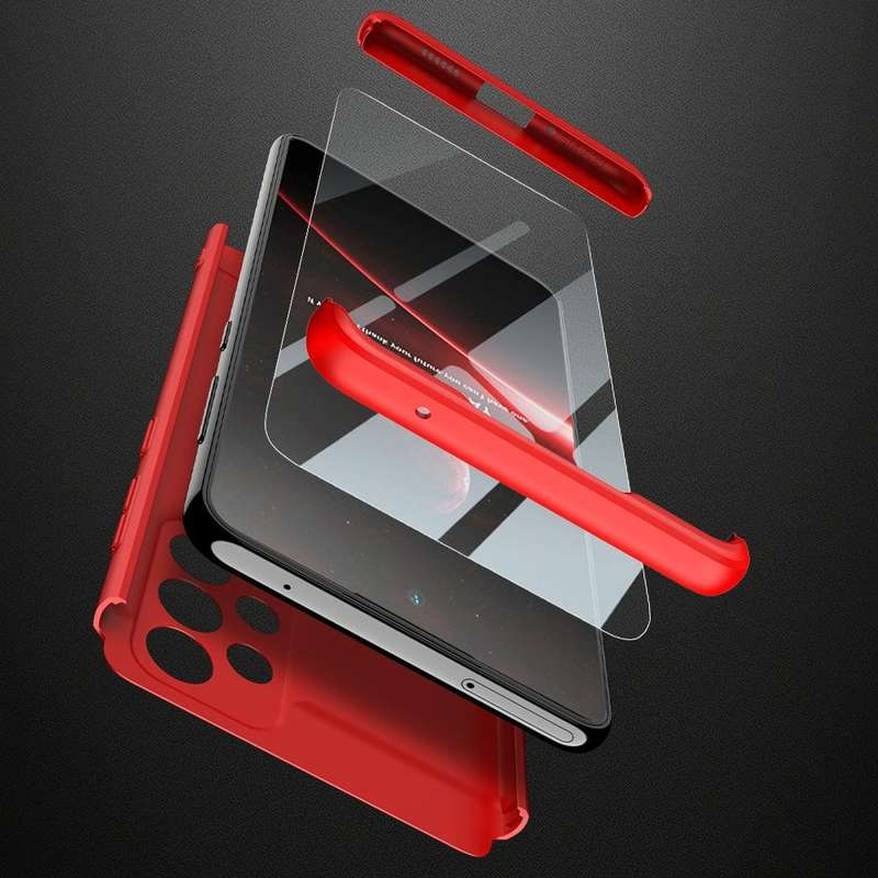 For Samsung Galaxy A33 5G GKK Three Stage Splicing Full Coverage PC Phone Case(Red)