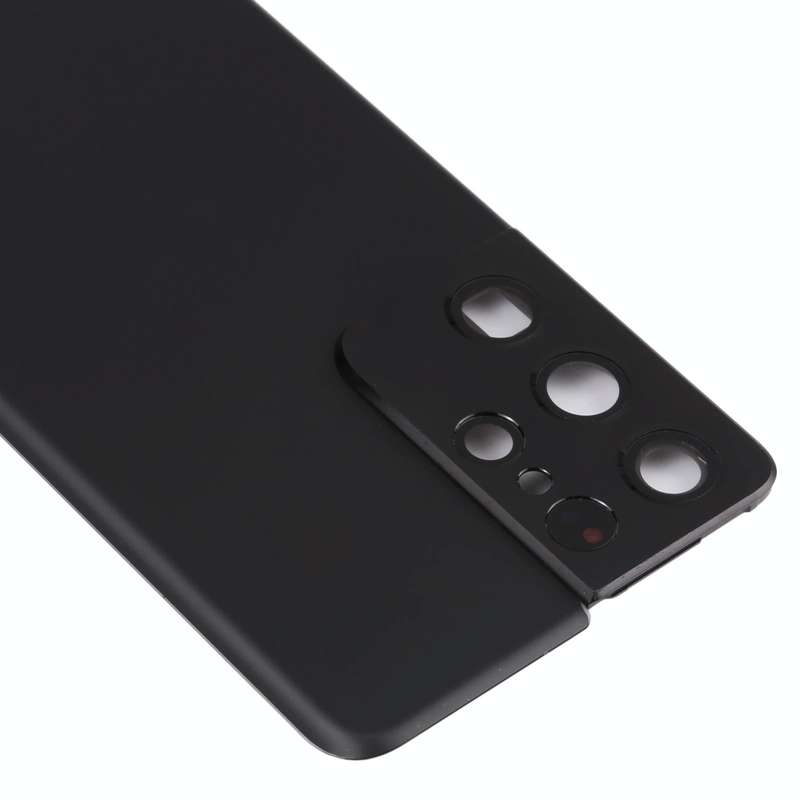 For Samsung Galaxy S21 Ultra 5G Battery Back Cover with Camera Lens Cover (Black)