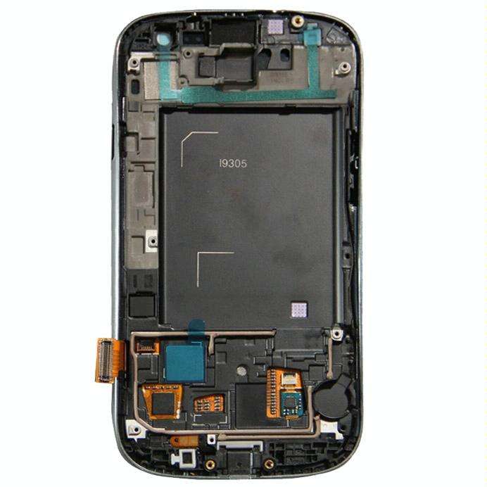 Original LCD Display + Touch Panel with Frame for Galaxy SIII LTE / i9305(White)