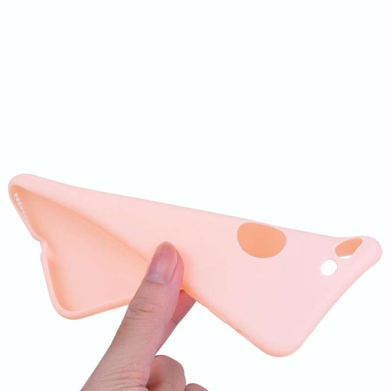 For iPhone 8 Plus / 7 Plus Candy Color TPU Case(Pink)