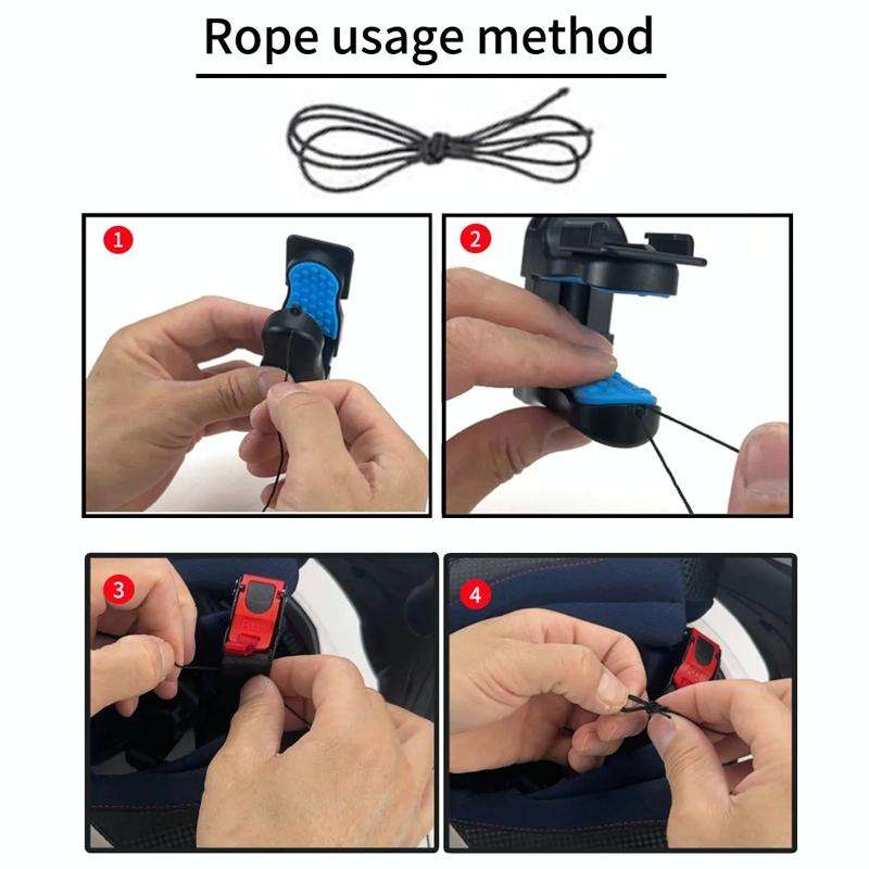 Motorcycle Helmet Chin Clamp Mount for GoPro Hero Series DJI Osmo Action, SJCAM Cameras, Spec: Set 2