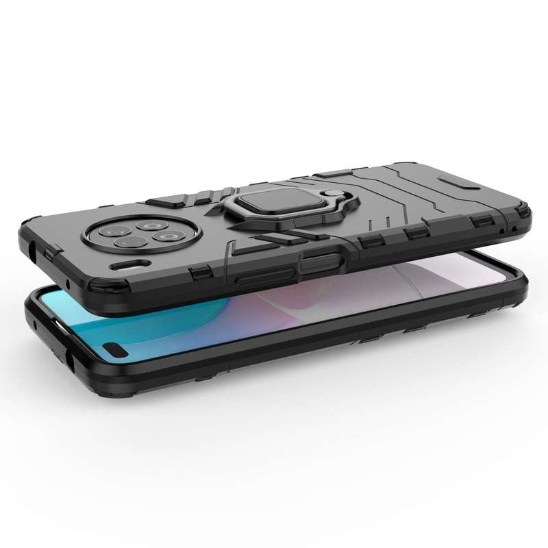 For Huawei nova 8i Foreign Version Shockproof PC + TPU Protective Case with Magnetic Ring Holder(...