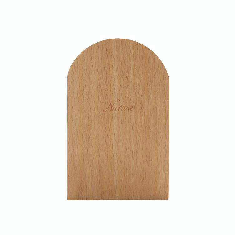 Anti-skid Bookends Shelf Holder Book Nature Wood Stand(Round)