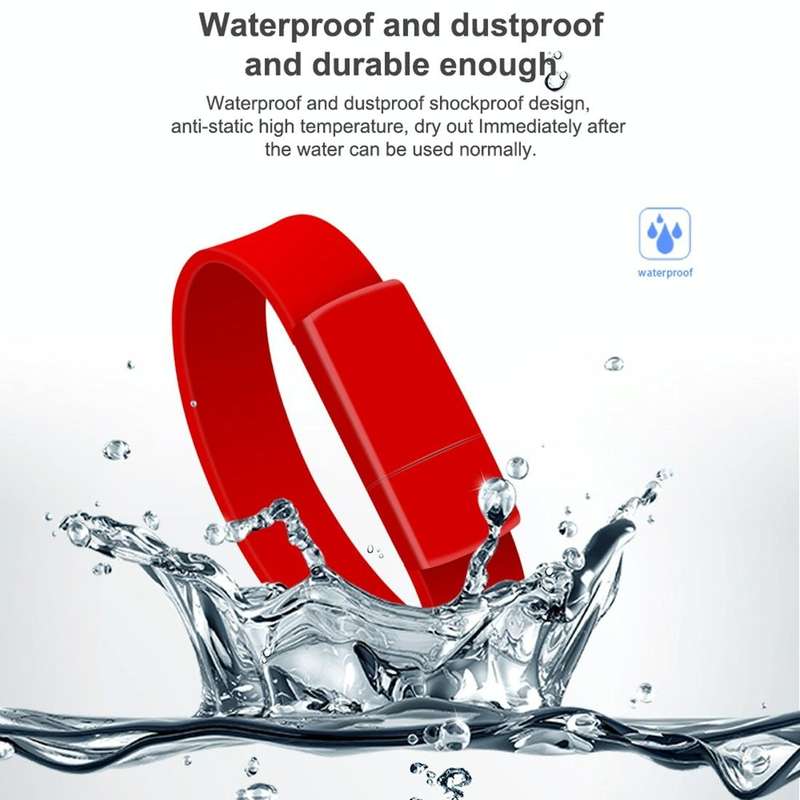 MicroDrive 4GB USB 2.0 Fashion Bracelet Wristband U Disk (Blue)