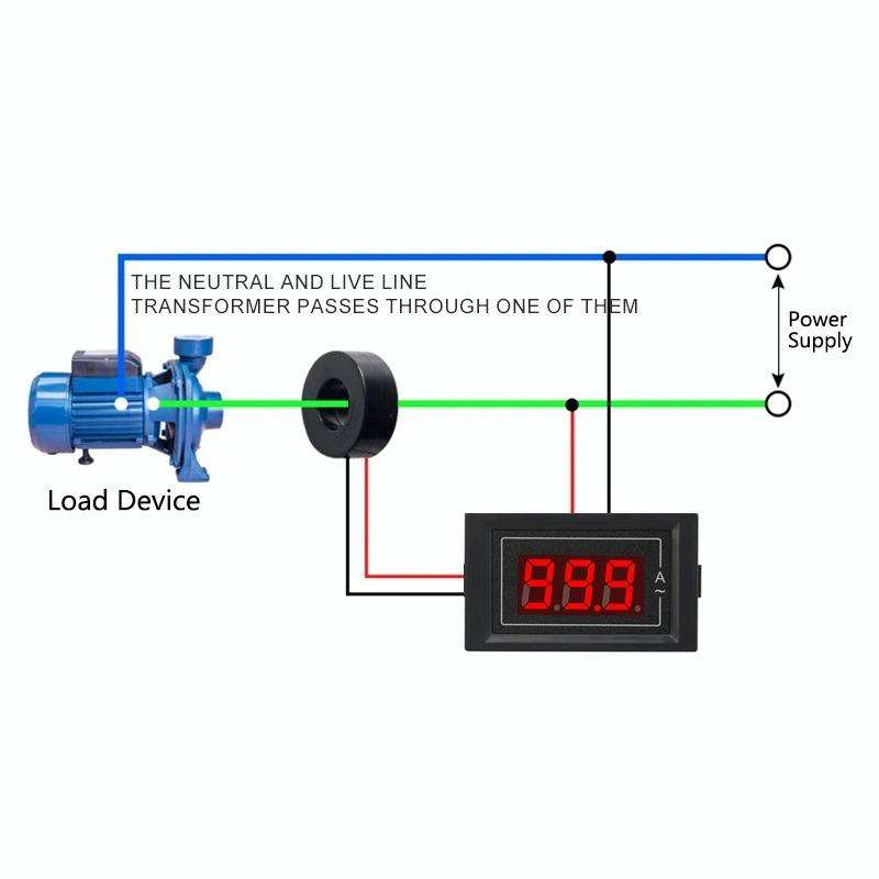 SINOTIMER D85-5035A Small Single Phase AC Digital Ammeter With Transformer