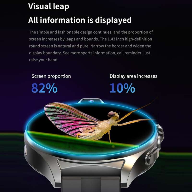 L01 1.43 inch IP67 Waterproof 4G Android 9.0 Smart Watch Support Face Recognition / GPS, Specific...