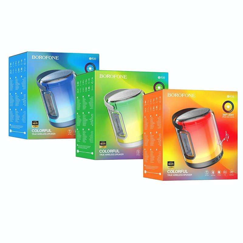 BOROFONE BR30 Auspicious Colorful Sports Bluetooth 5.3 Speaker(Dark Blue)