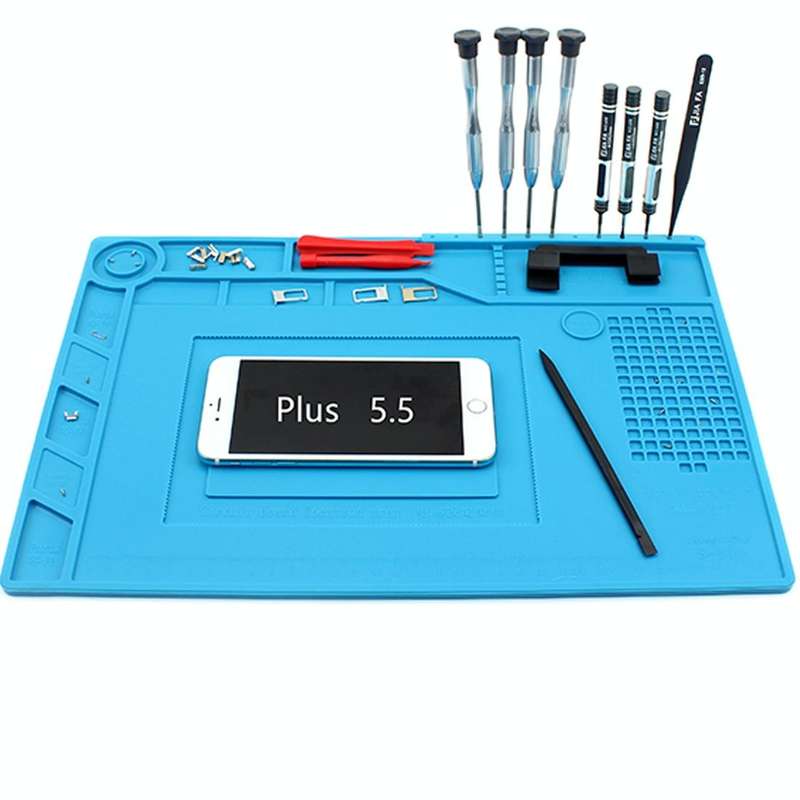 JIAFA S-150 Maintenance Platform Heat-resistant Repair Insulation Pad Silicone Mats with Screws P...