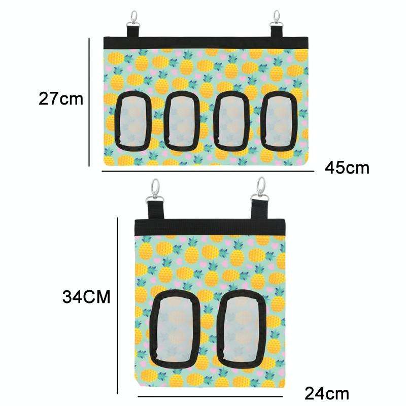 Pet Rabbit Guinea Pig Hanging Feeding Hay Storage Bag, Specification: Purple Four-hole
