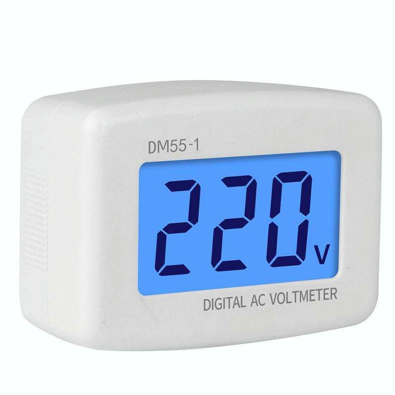 DM55-1 AC 110V- 220V LCD Digital Voltmeter Voltage Tester Detector Meter EU Plug