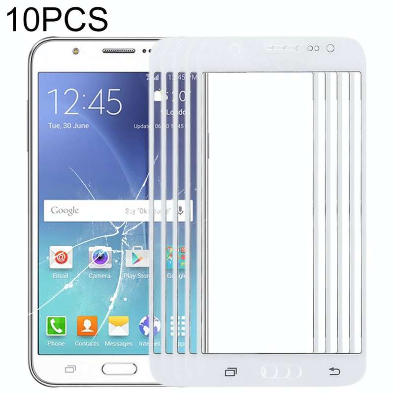 For Samsung Galaxy J5 / J500 10pcs Front Screen Outer Glass Lens (White)