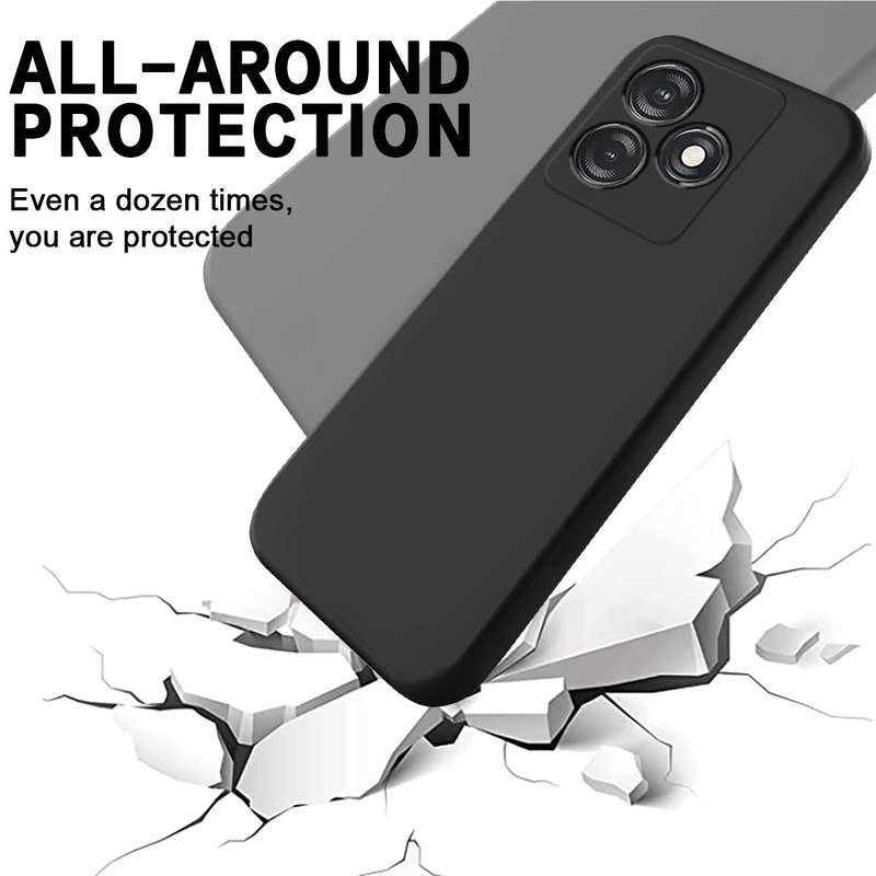 For Tecno Spark 10 4G / 10C 4G Pure Color Liquid Silicone Shockproof Phone Case(Black)